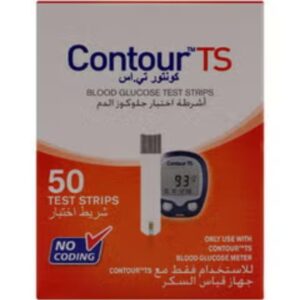 كونتور تي إس شرائط Contour TS لفحص نسبة السكر في الدم 50 شريطاً