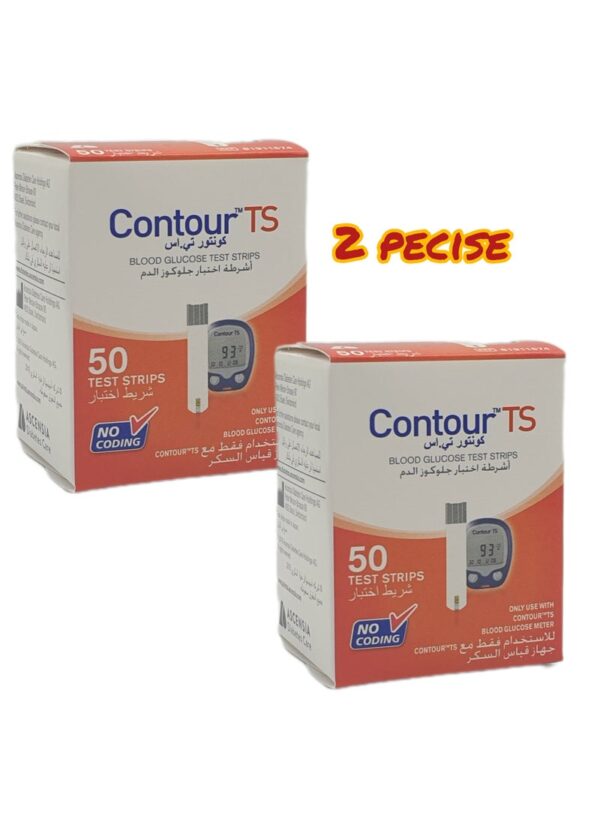 كونتور تي إس عبوة من شرائط اختبار نسبة السكر في الدم Contour Ts، 50 قطعة