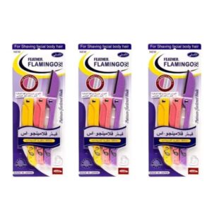 Feather Pack Of 3 Facial Touch-Up Razor Multicolour