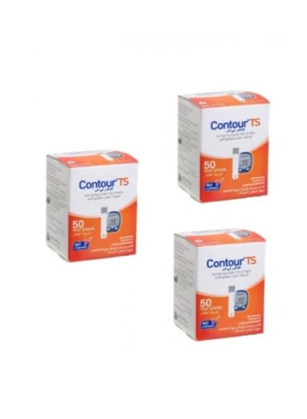 كونتور تي إس Set of 3 Packs TS Blood Glucose Test Strips of 150pcs